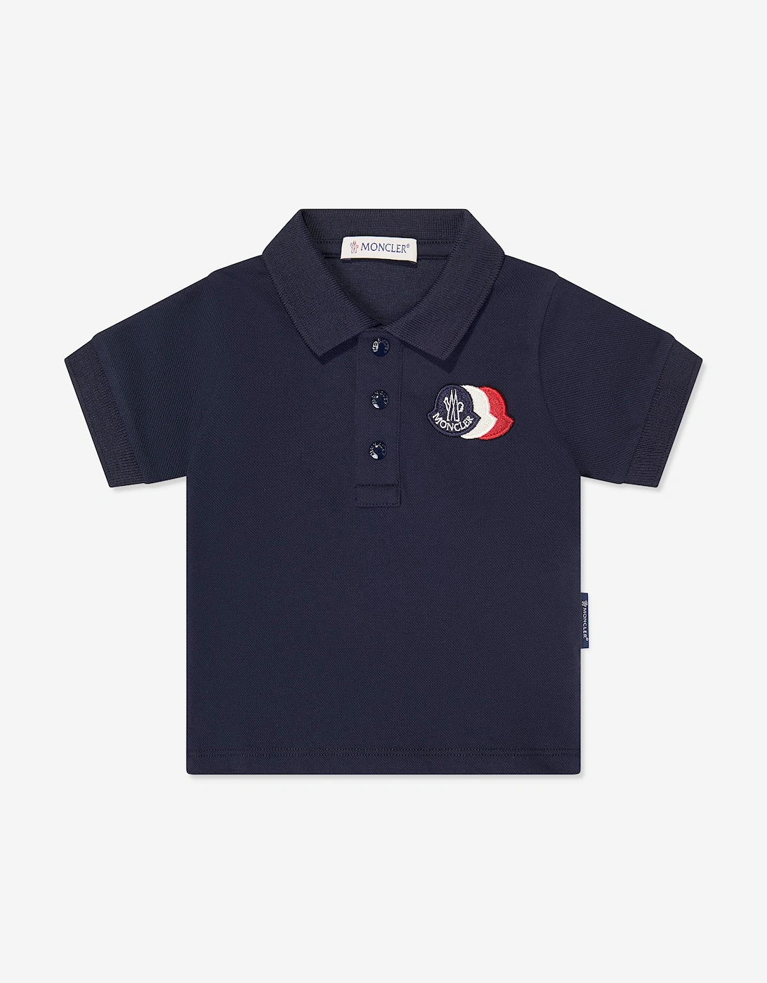 Moncler Enfant Baby Boys Triple Logo Polo Shirt in Navy