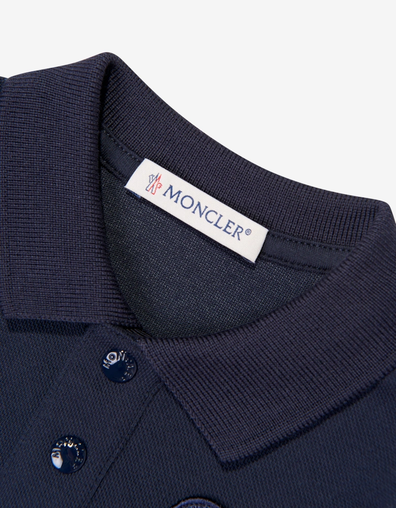 Moncler Enfant Baby Boys Triple Logo Polo Shirt in Navy