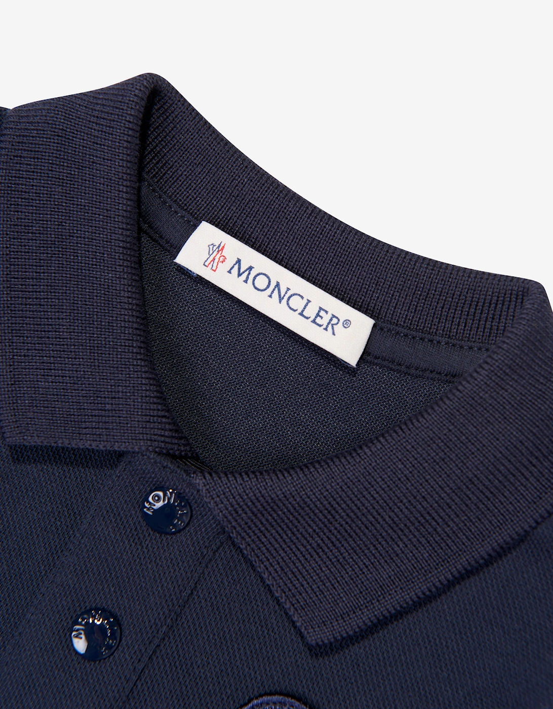 Moncler Enfant Baby Boys Triple Logo Polo Shirt in Navy