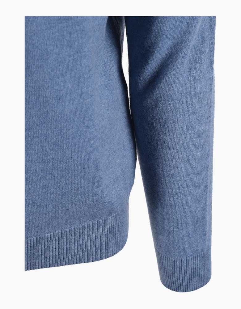 GANT SUPERFINE LAMBSWOOL HALF ZIP BLUE HORIZON
