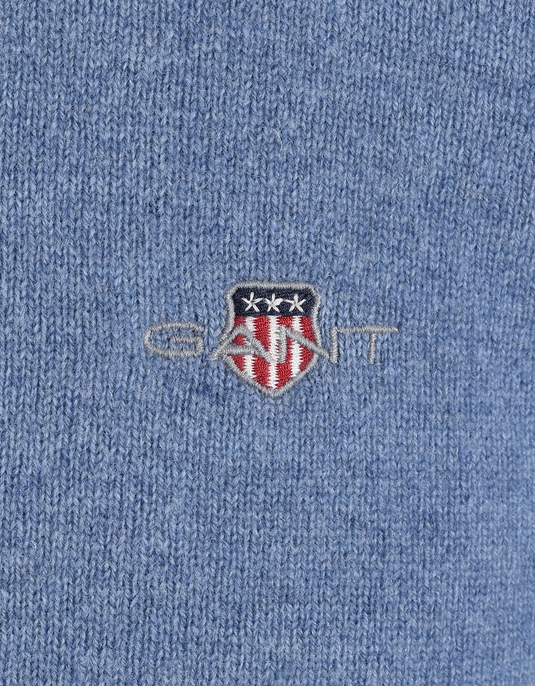 GANT SUPERFINE LAMBSWOOL HALF ZIP BLUE HORIZON