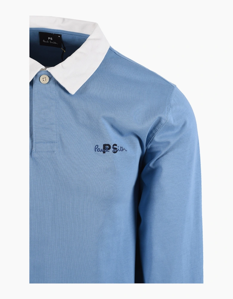 PAUL SMITH LONG SLEEVE POLO BLUE