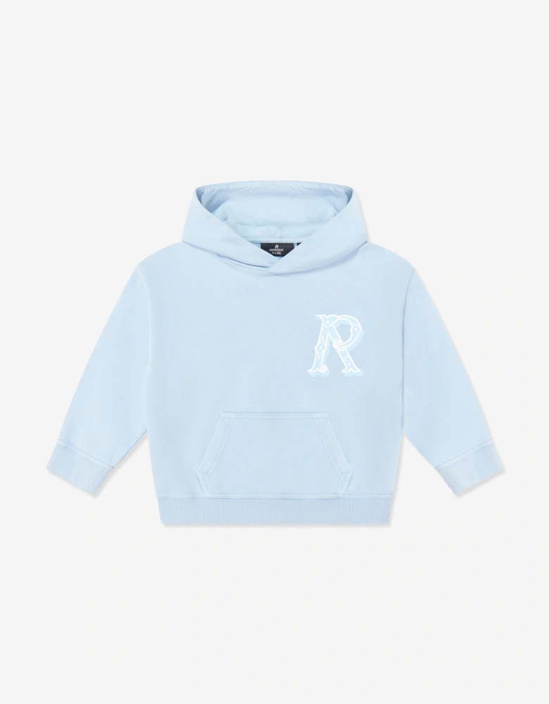 REPRESENT Kids Mini Western Initial Hoodie in Blue