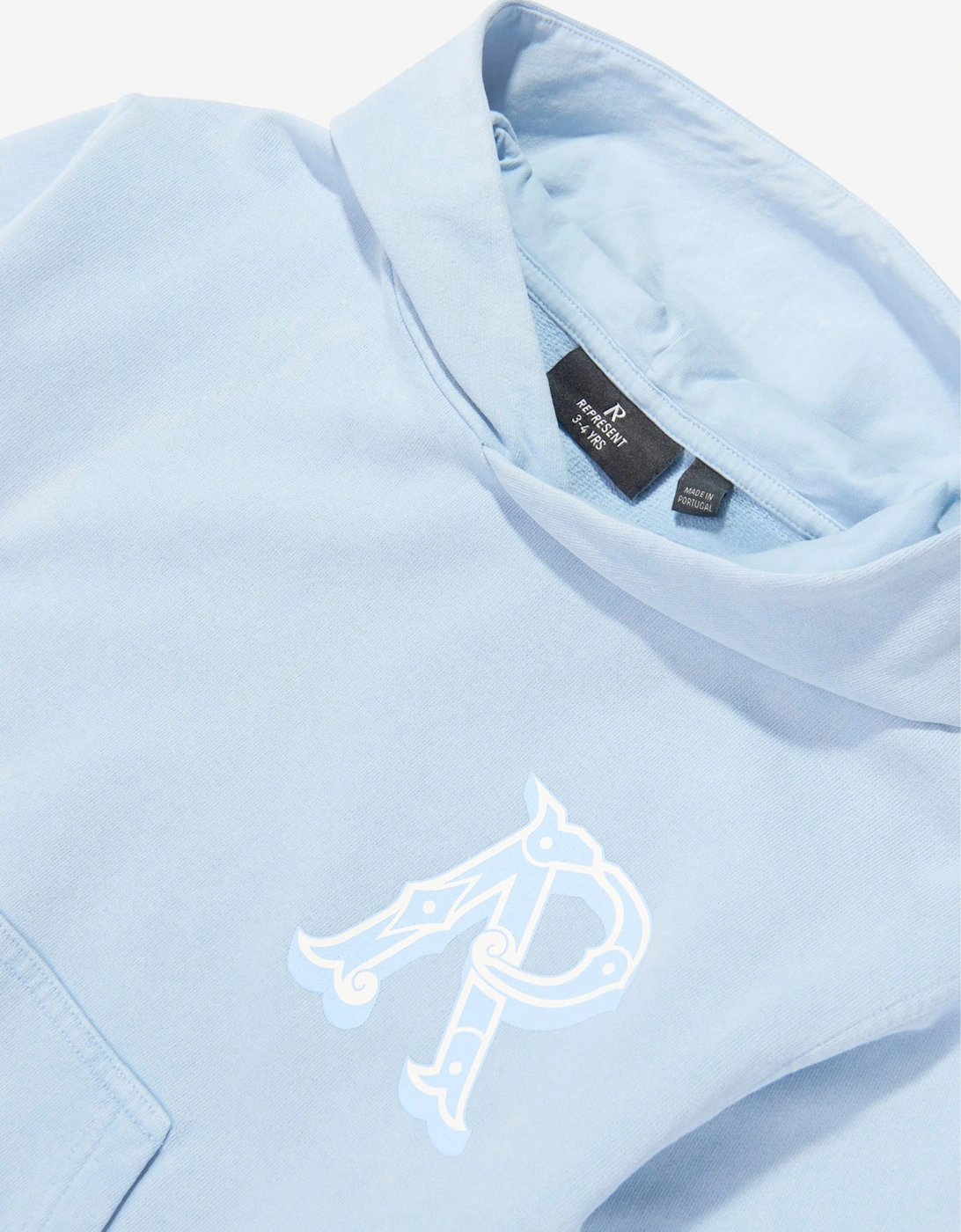 REPRESENT Kids Mini Western Initial Hoodie in Blue