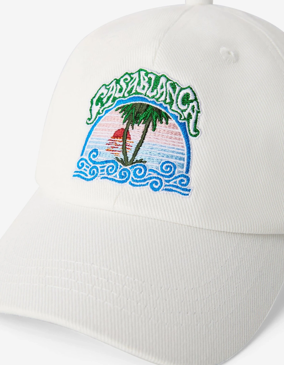 Casablanca Kids Palm Tree Cap in White