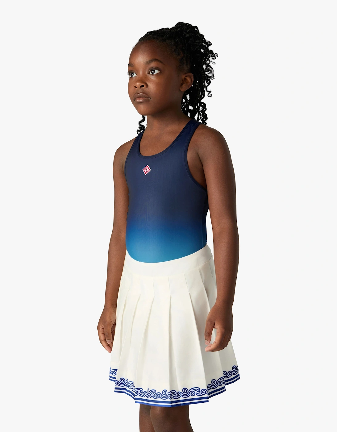 Casablanca Girls Gradient Swimsuit in Blue