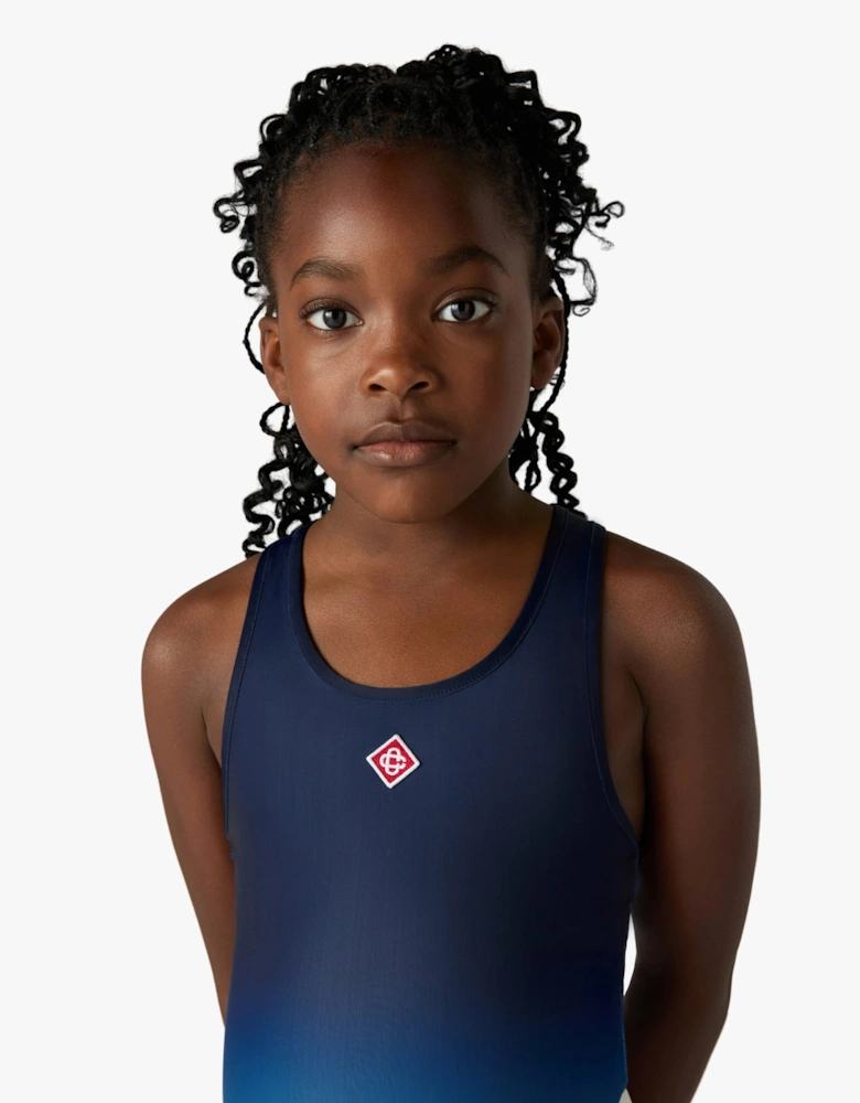 Casablanca Girls Gradient Swimsuit in Blue