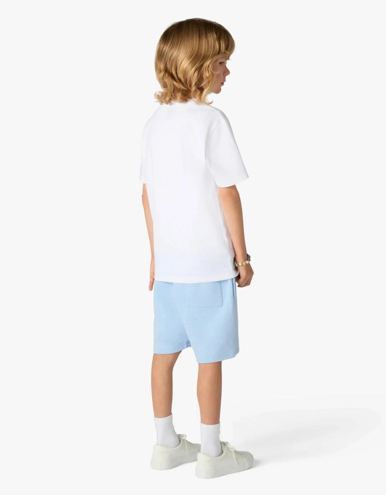 Casablanca Kids Casaway Print Sweatshorts in Blue