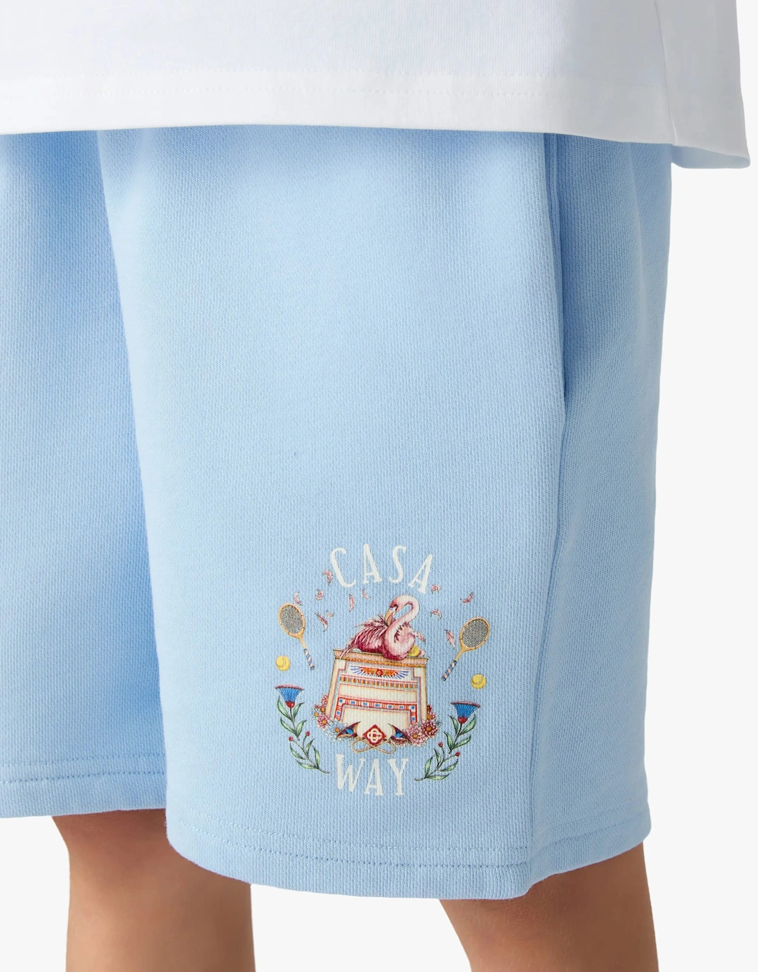 Casablanca Kids Casaway Print Sweatshorts in Blue