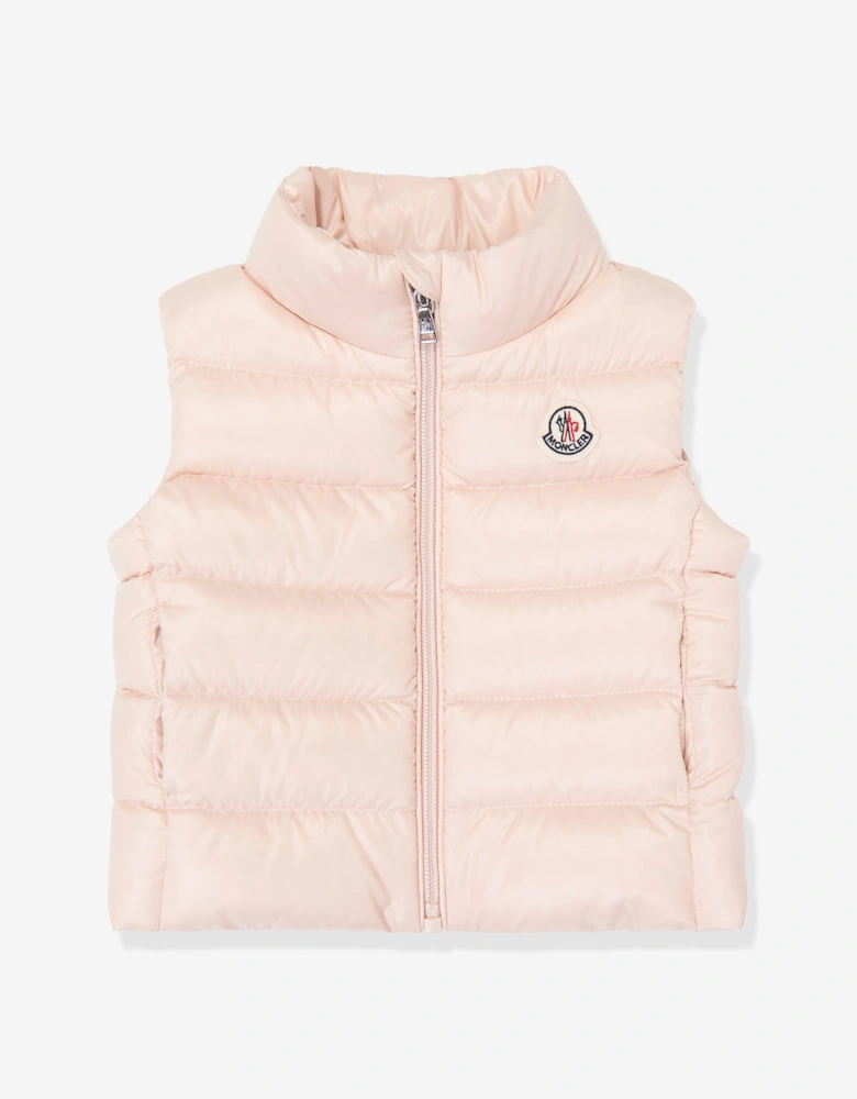 Moncler Enfant Baby Girls Down Padded Ghany Gilet in Pink