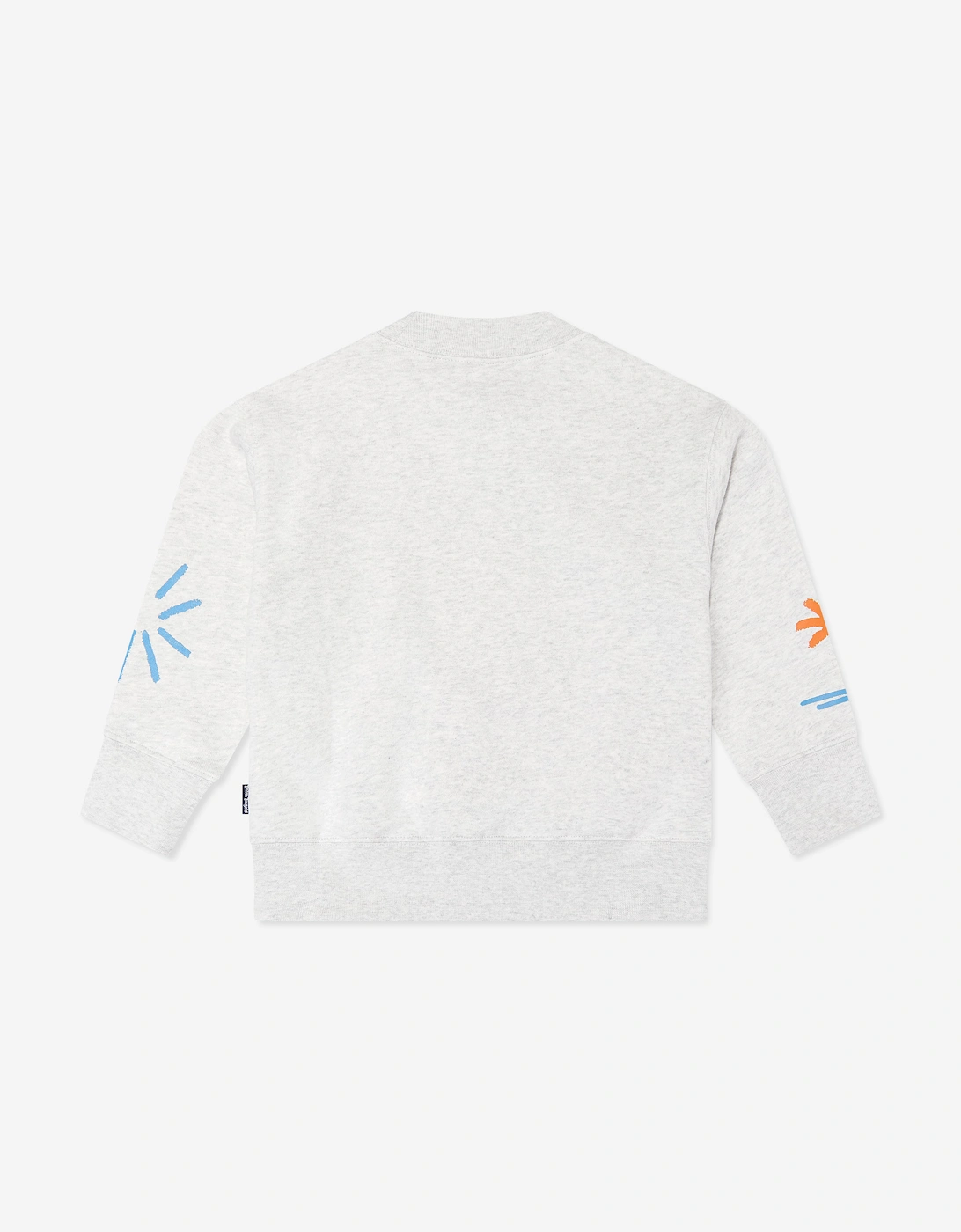 Palm Angels Boys Palm Drawing Sweatshirt in Grey