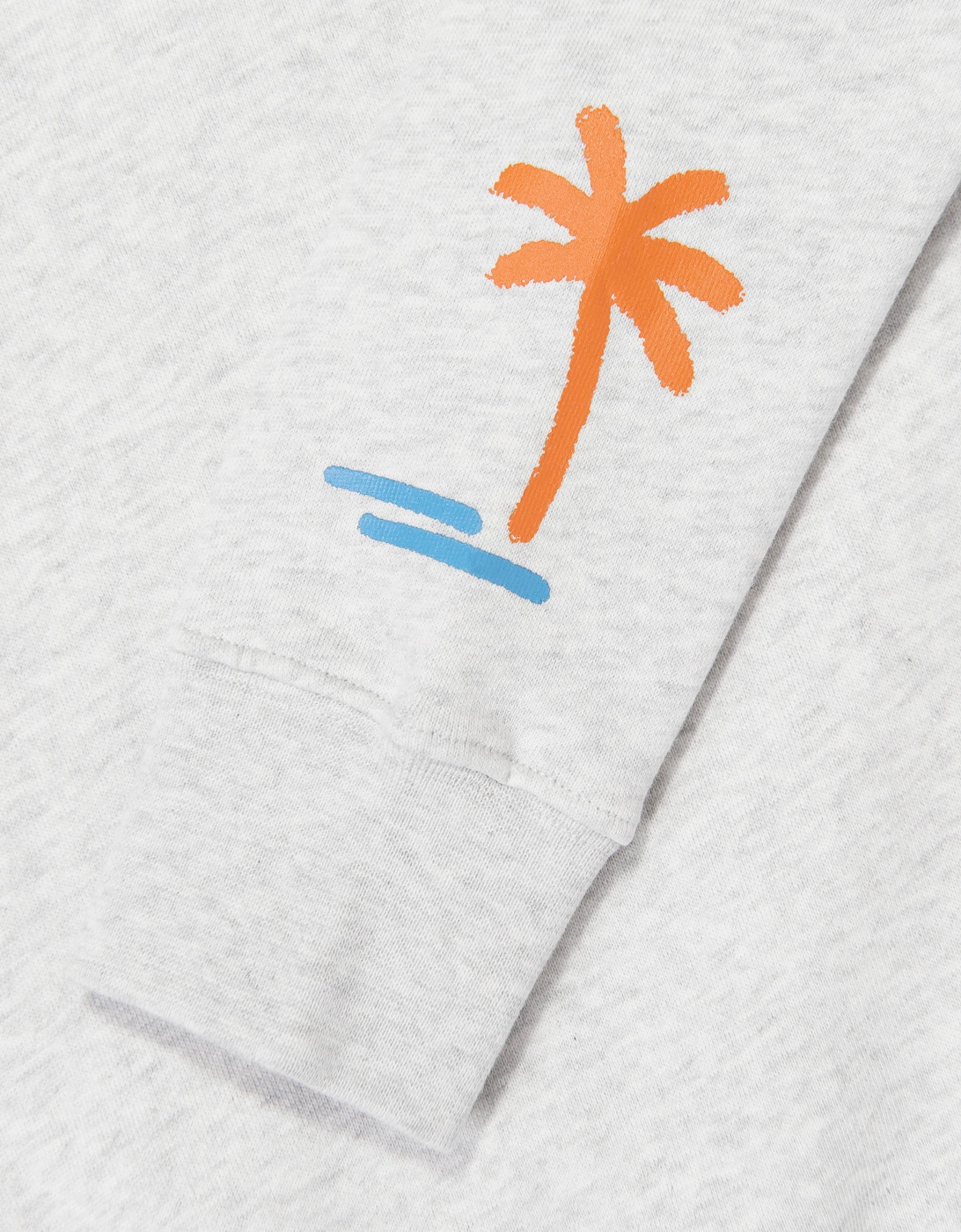 Palm Angels Boys Palm Drawing Sweatshirt in Grey
