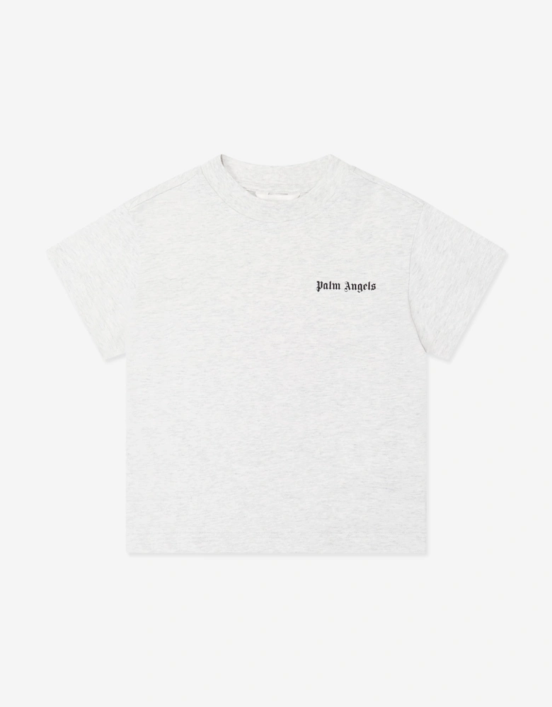 Palm Angels Boys Classic Logo Jersey T-Shirt in Grey