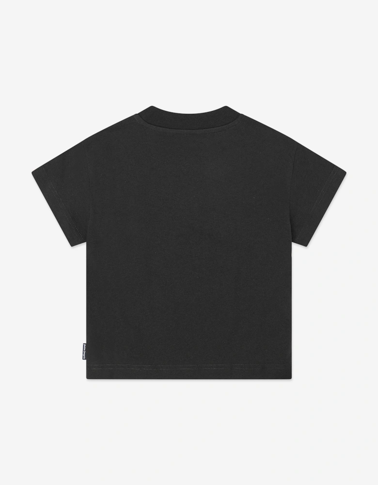 Palm Angels Kids Palm Drawing Jersey T-Shirt in Black