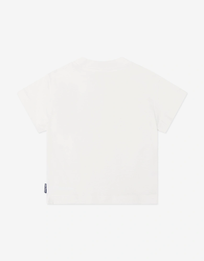 Palm Angels Kids Palm Boxe Jersey T-Shirt in Ivory
