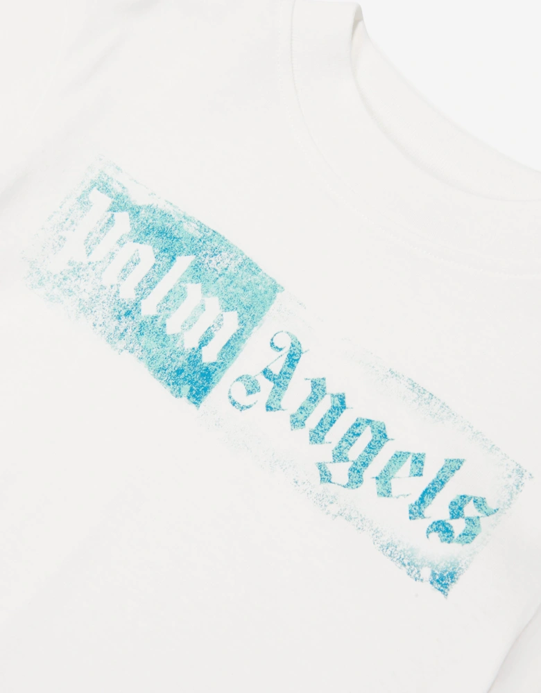 Palm Angels Kids Palm Boxe Jersey T-Shirt in Ivory