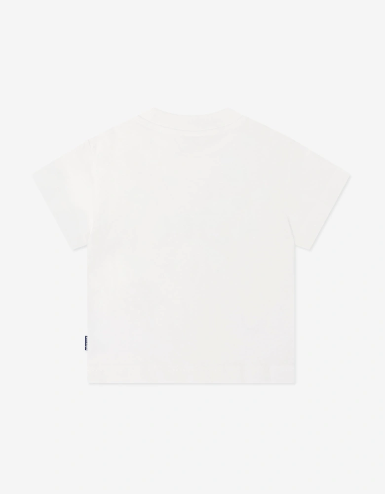 Palm Angels Kids Palm Drawing Jersey T-Shirt in Ivory