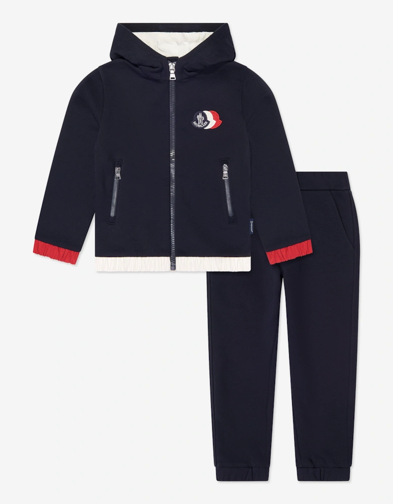 Moncler Enfant Boys Logo Tracksuit in Navy