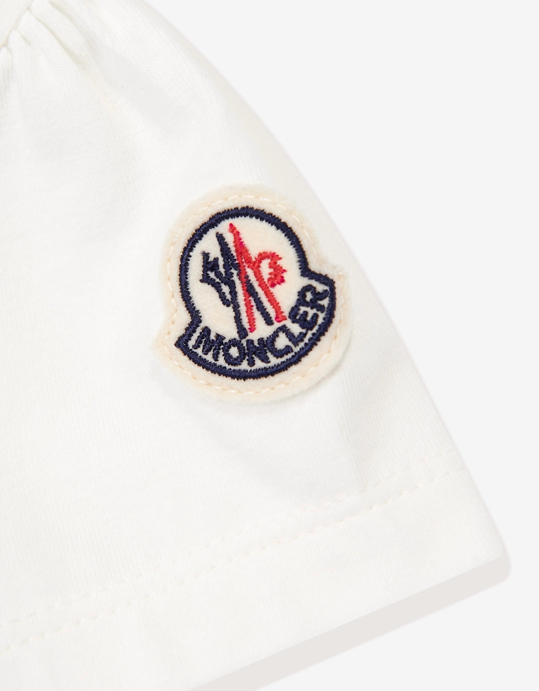 Moncler Enfant Baby Girls Heart Logo T-Shirt in Ivory