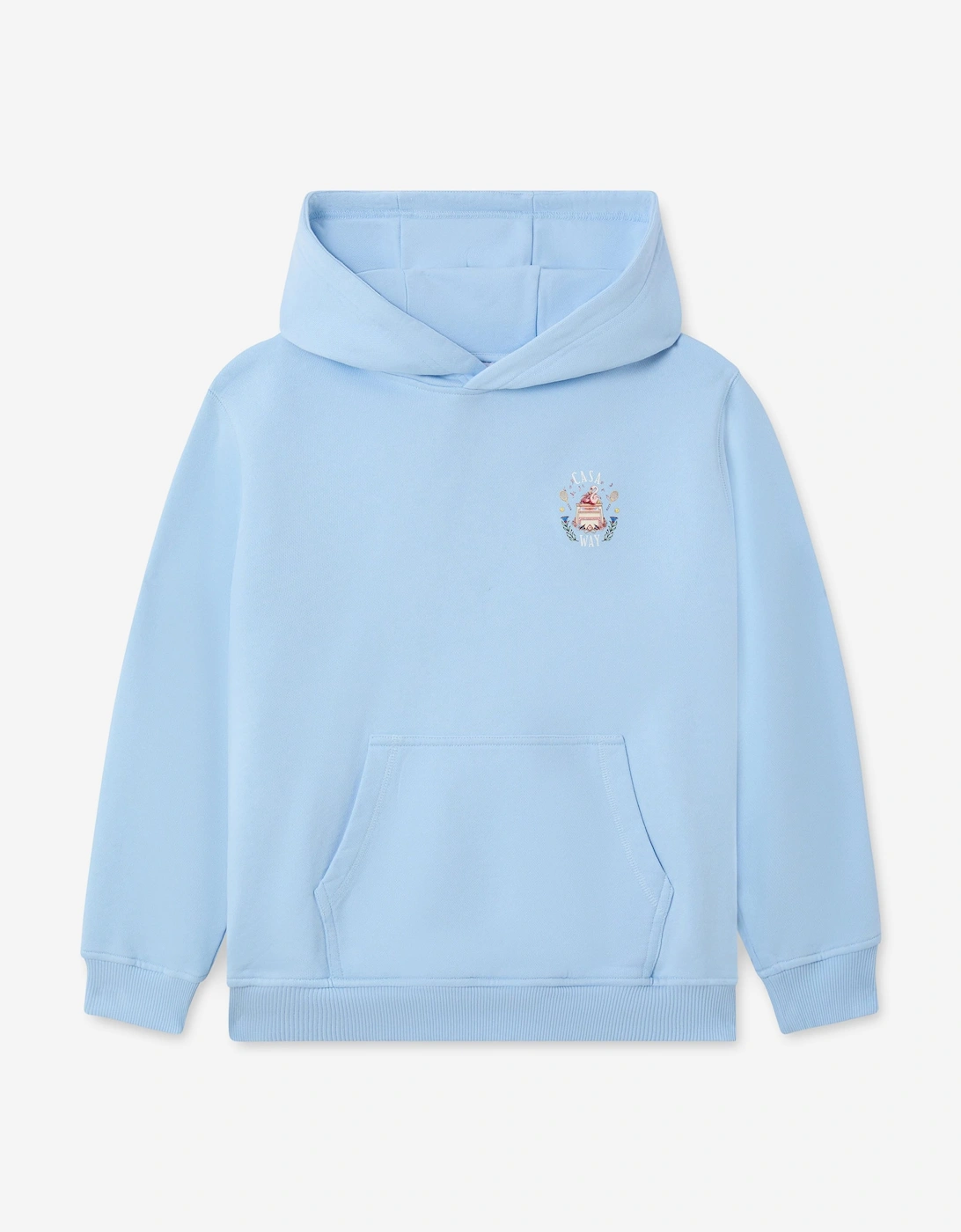 Casablanca Kids Loopback Casaway Print Hoodie in Blue