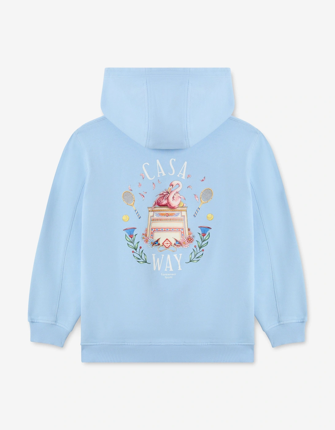 Casablanca Kids Loopback Casaway Print Hoodie in Blue