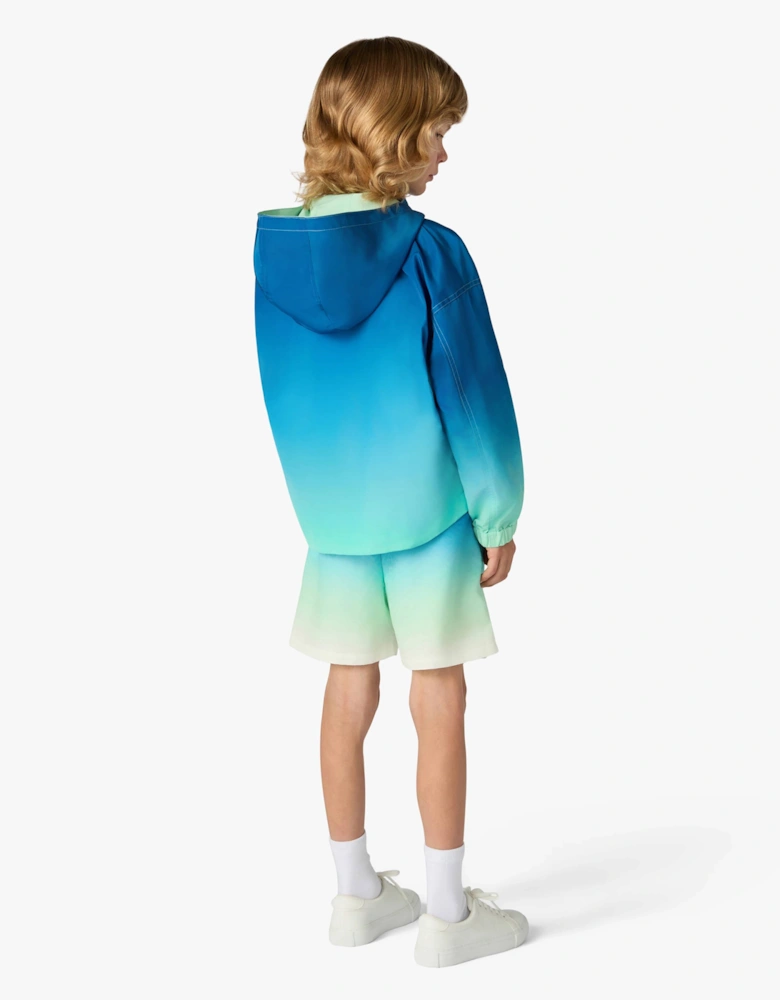 Casablanca Kids Gradient Hooded Jacket in Blue