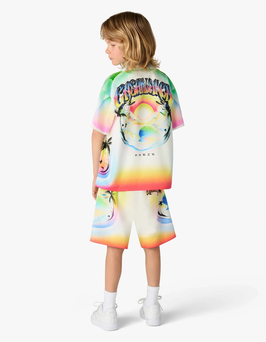 Casablanca Boys Casa Airspray Printed Shorts in Multicolour
