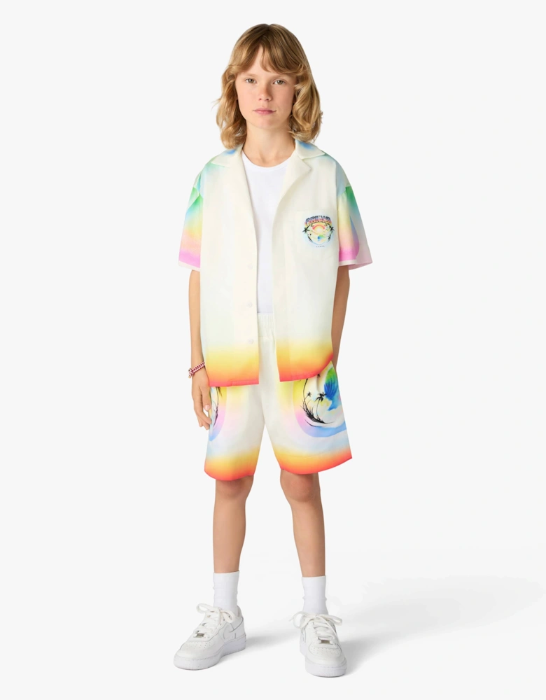 Casablanca Boys Casa Airspray Printed Shorts in Multicolour