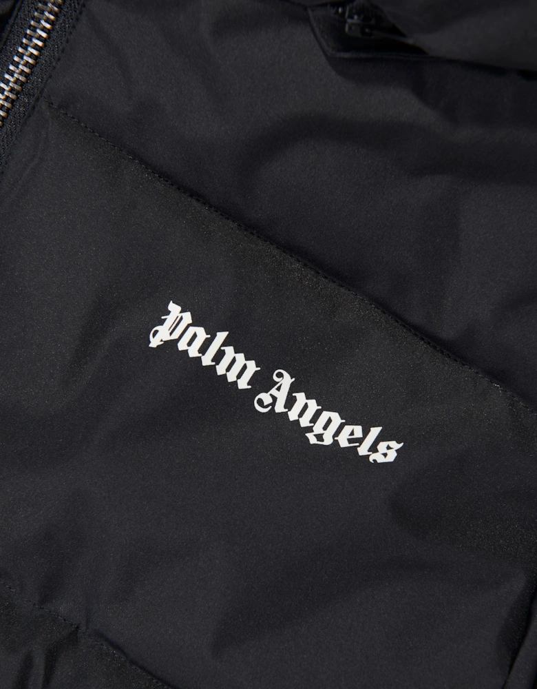 Palm Angels Kids Classic Logo Puffer Jacket in Black