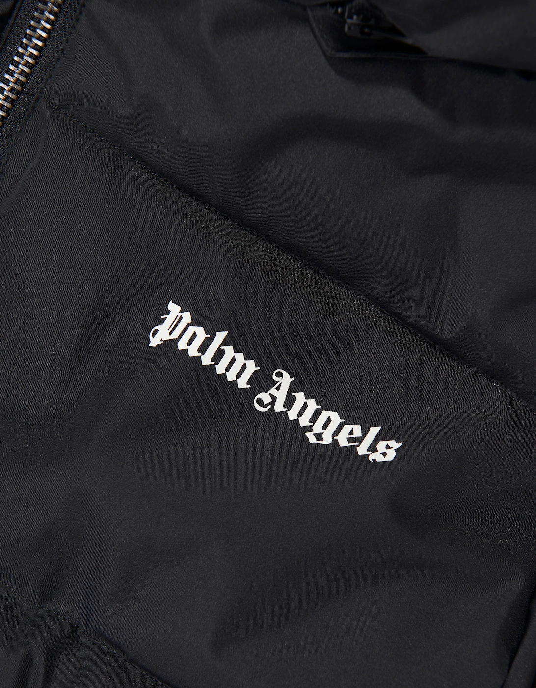 Palm Angels Kids Classic Logo Puffer Jacket in Black