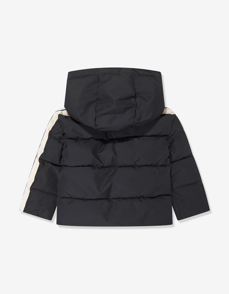 Palm Angels Kids Classic Logo Puffer Jacket in Black