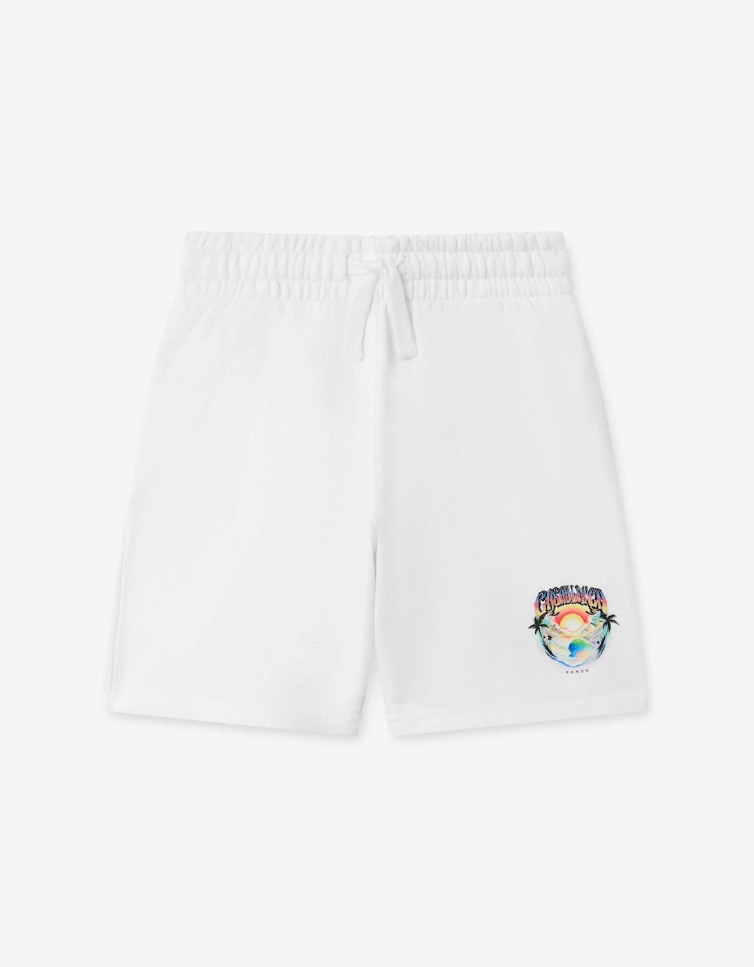 Casablanca Kids Casa Airspray Print Sweatshorts in White