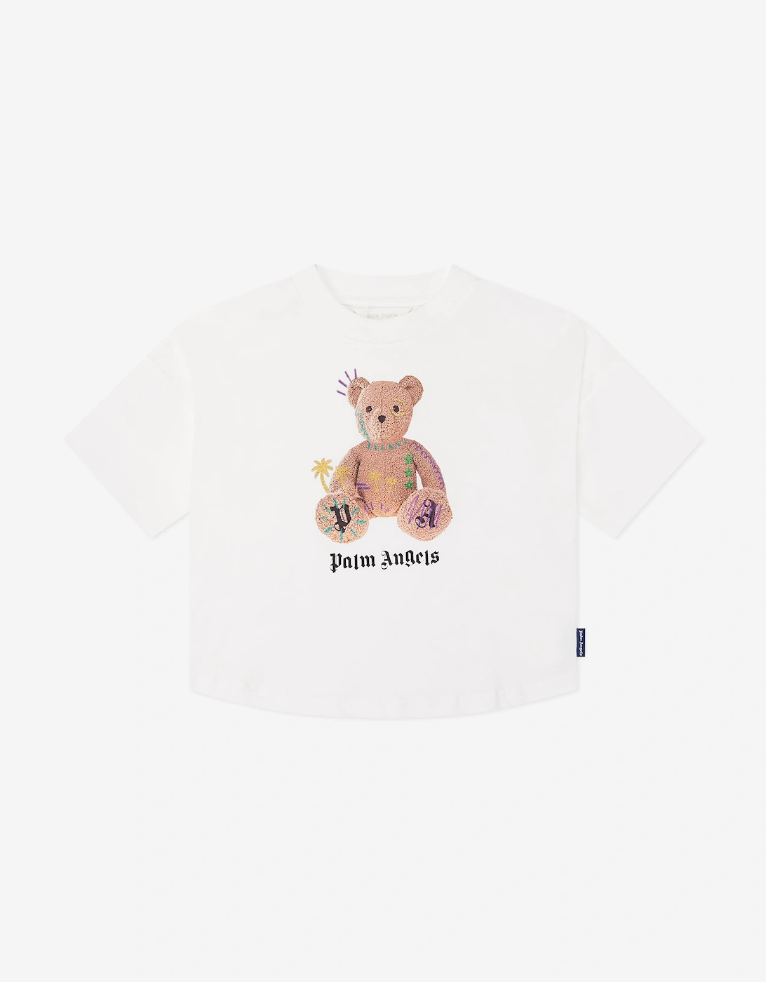 Palm Angels Girls Cream Teddy With Signs T-Shirt  Ivory - Size 4 Years Kids