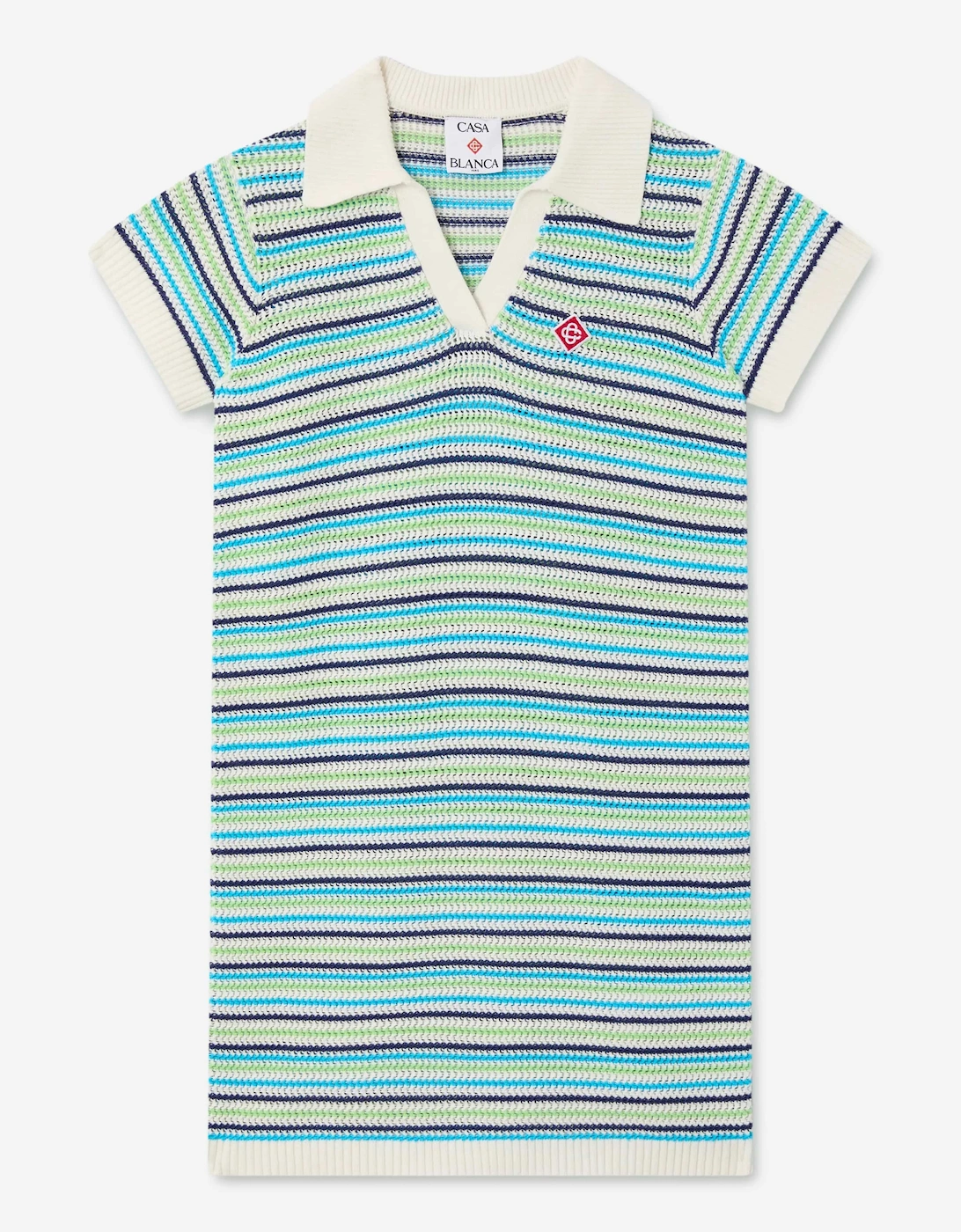 Casablanca Girls Blue  Striped Polo Dress  - Size 3 - 4.5 Yrs Kids
