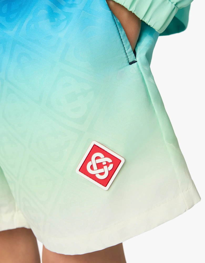Casablanca Boys Gradient Swim Shorts in Blue