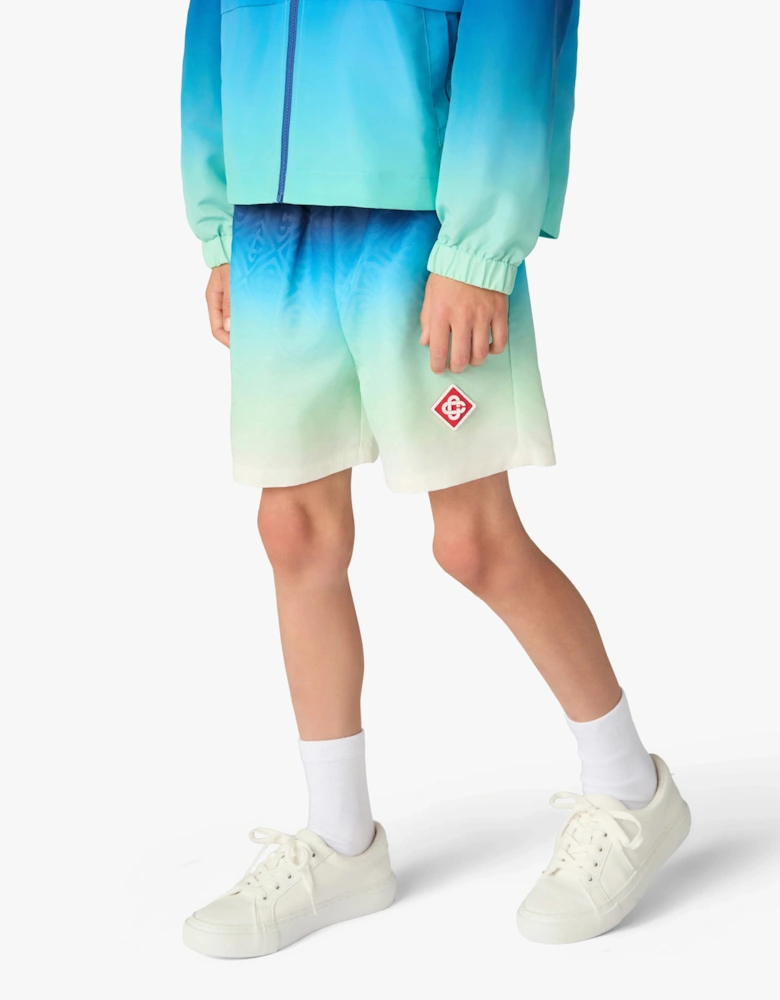 Casablanca Boys Gradient Swim Shorts in Blue