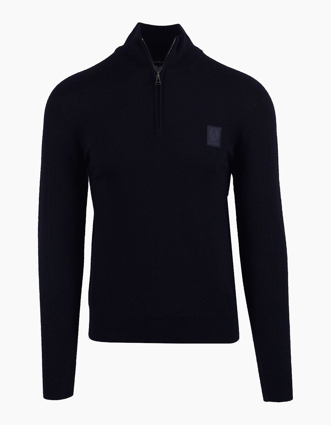 Belstaff Men's BELSTAFF COLDEN MERINO QUARTER ZIP DARK INK - Navy