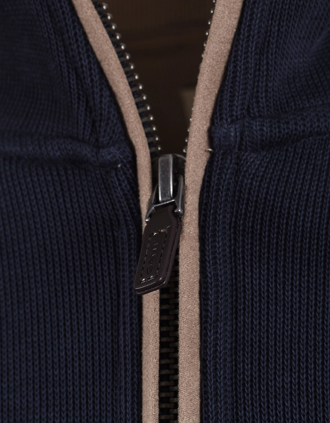GANT SACKER RIB HALF ZIP EVENING BLUE