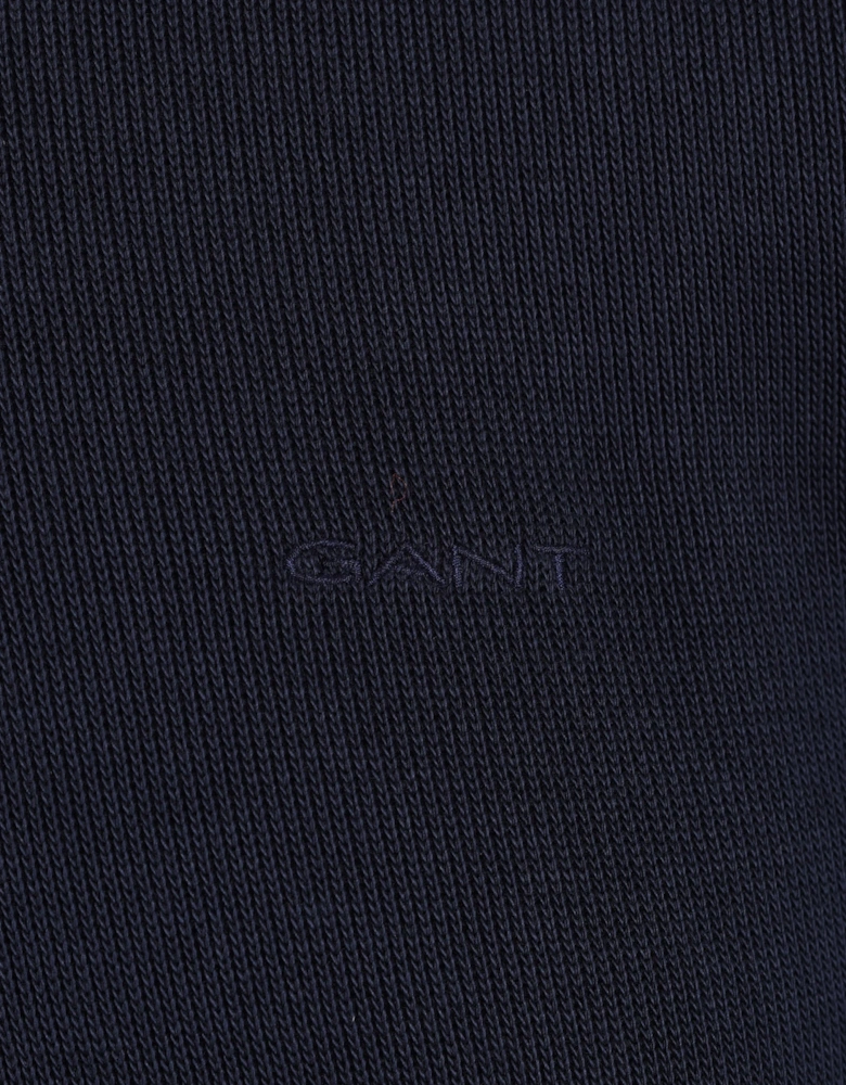 GANT SACKER RIB HALF ZIP EVENING BLUE