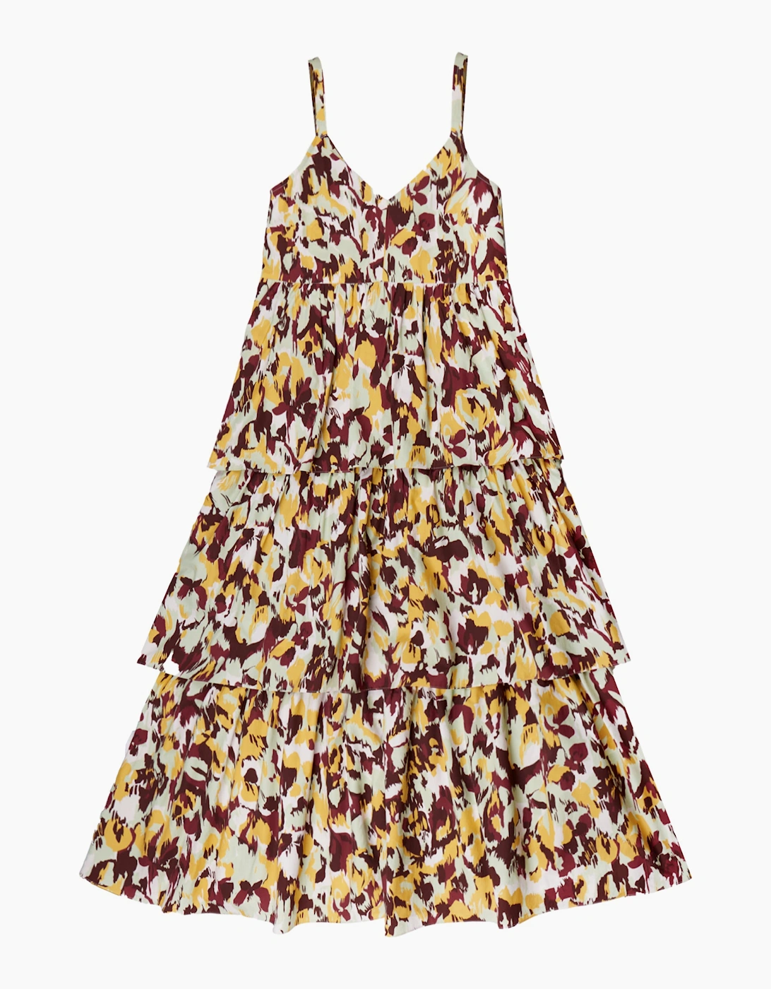 RO&ZO RO&ZO Women's Yellow Confetti Printed Tiered Dress - Pink