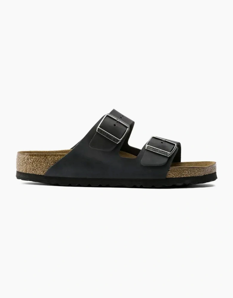 BIRKENSTOCK ARIZONA OILED LEATHER SANDAL BLACK