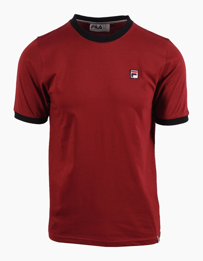 Fila Vintage FILA MARCONI ESSENTIAL RINGER T-SHIRT SUNDRIED TOMATO/ BLACK