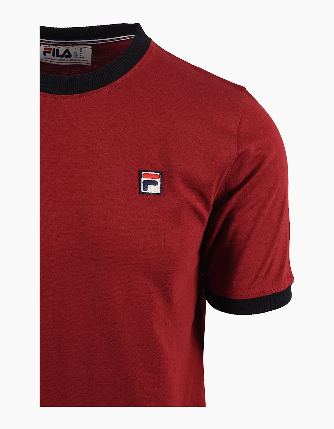 Fila Vintage FILA MARCONI ESSENTIAL RINGER T-SHIRT SUNDRIED TOMATO/ BLACK