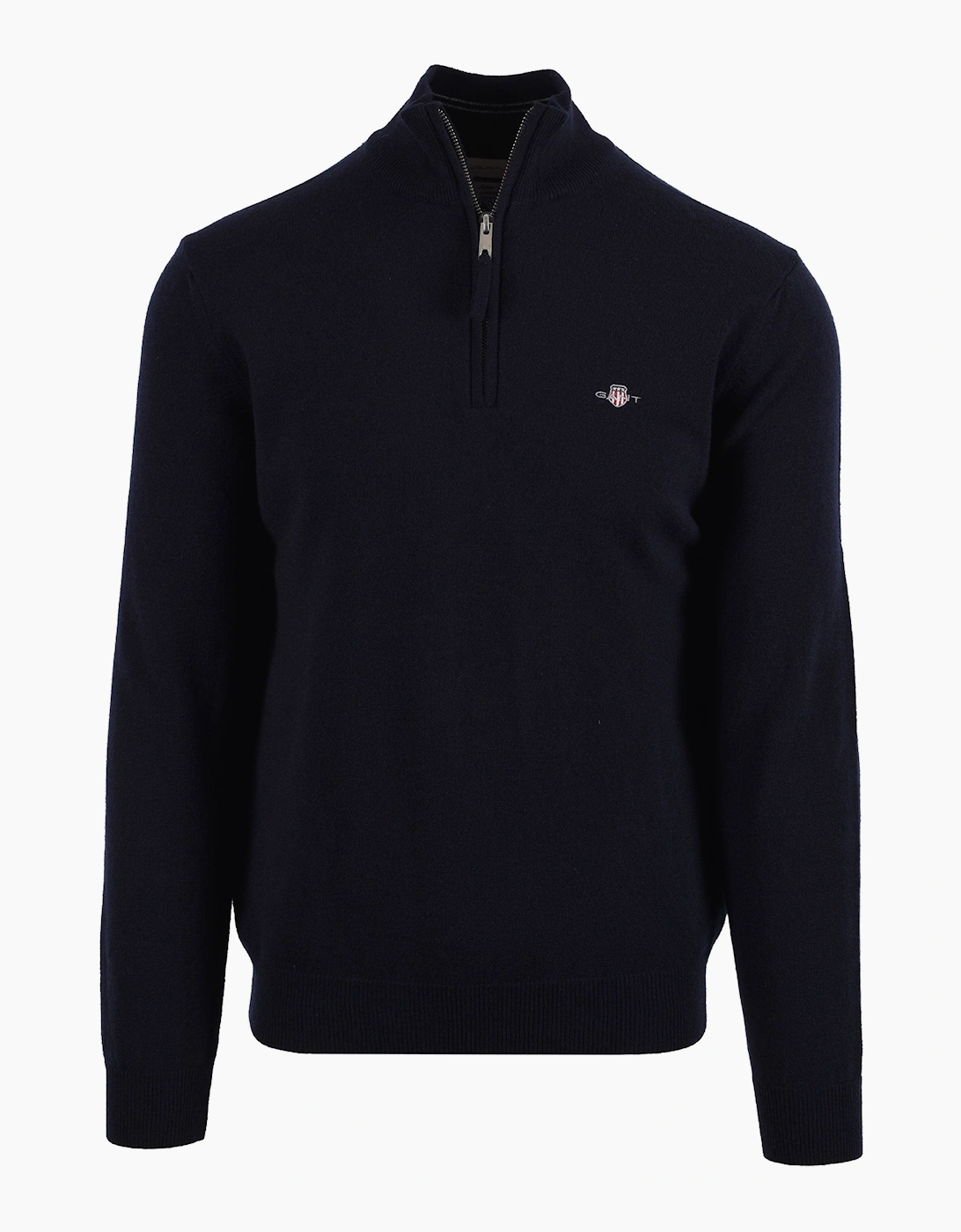 GANT SUPERFINE LAMBSWOOL HALF ZIP MARINE