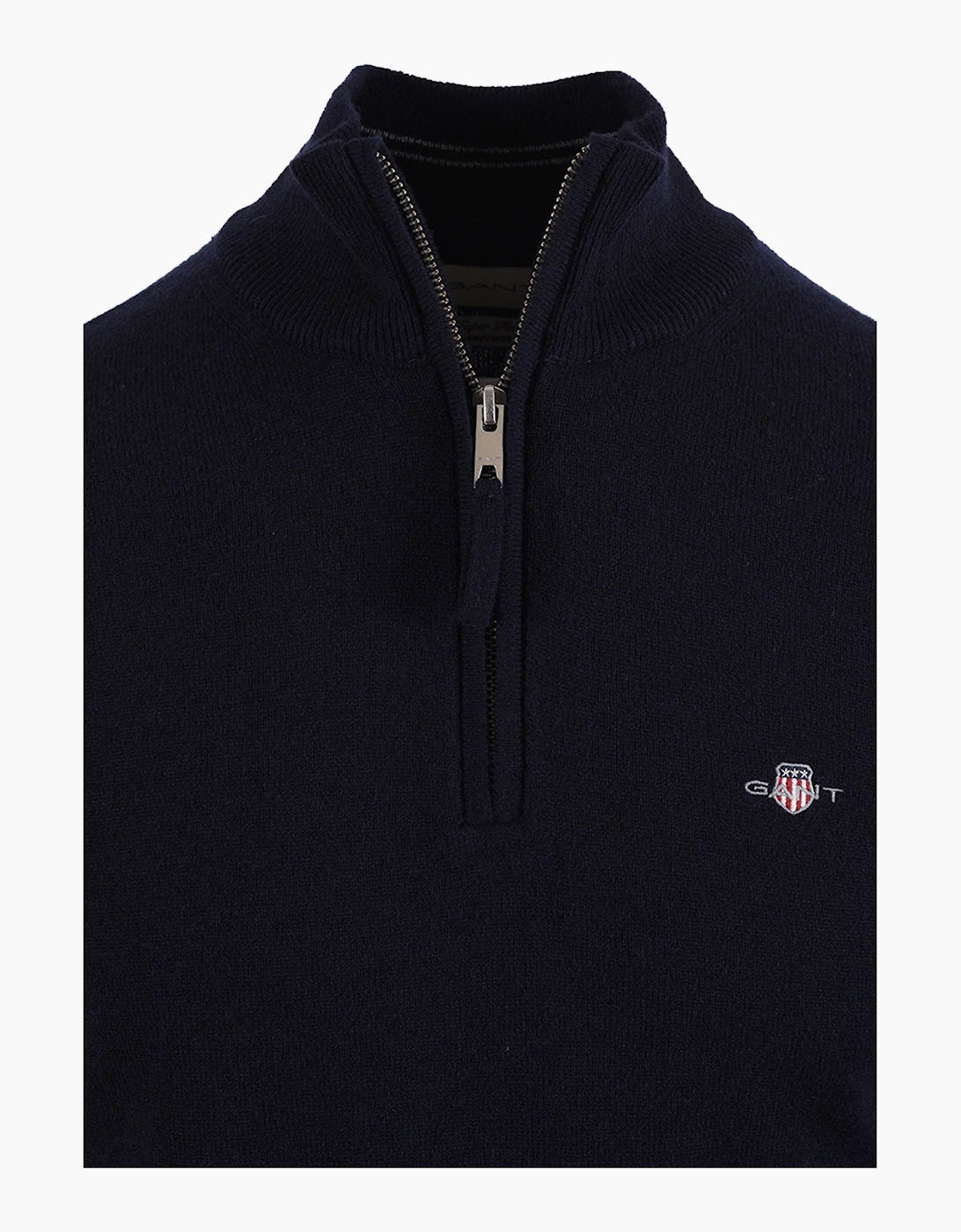 GANT SUPERFINE LAMBSWOOL HALF ZIP MARINE