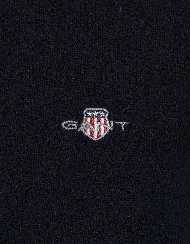 GANT SUPERFINE LAMBSWOOL HALF ZIP MARINE