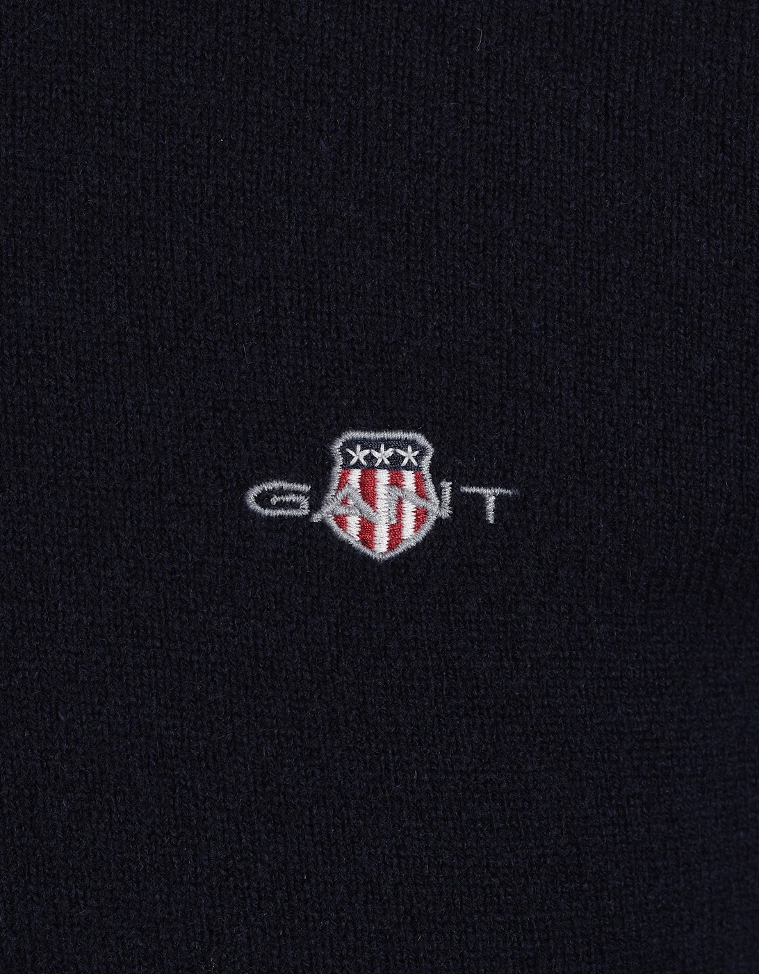 GANT SUPERFINE LAMBSWOOL HALF ZIP MARINE