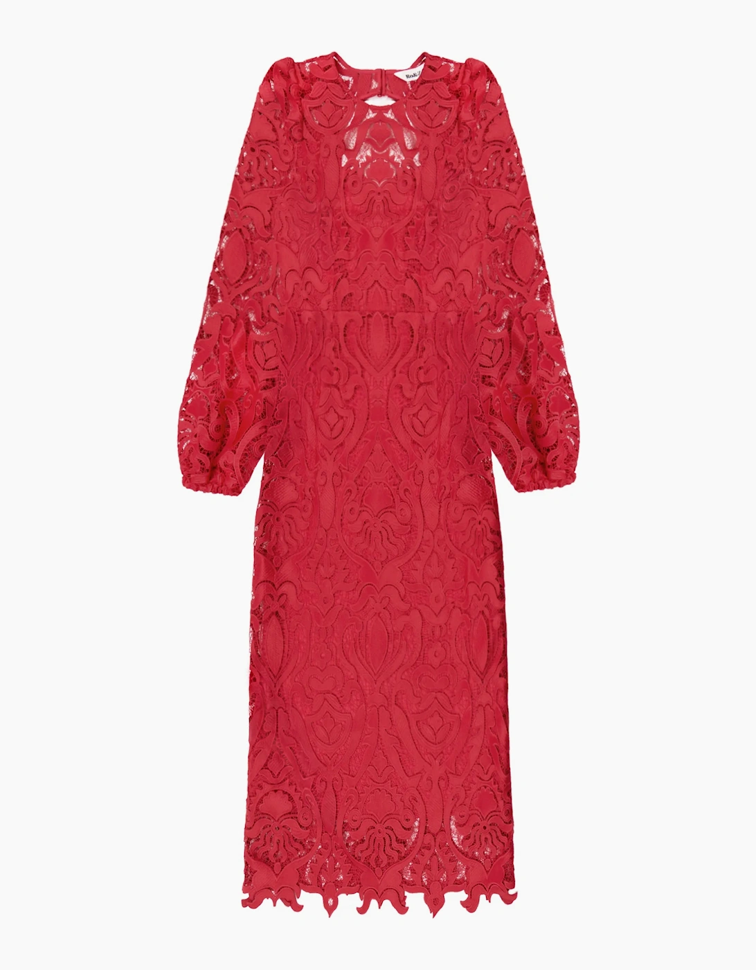 Kendall Red Lace Open Back Dress