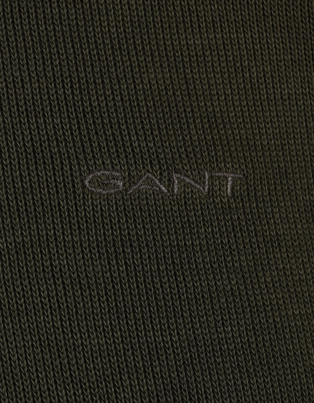 GANT SACKER RIB HALF ZIP DARK MOSS GREEN