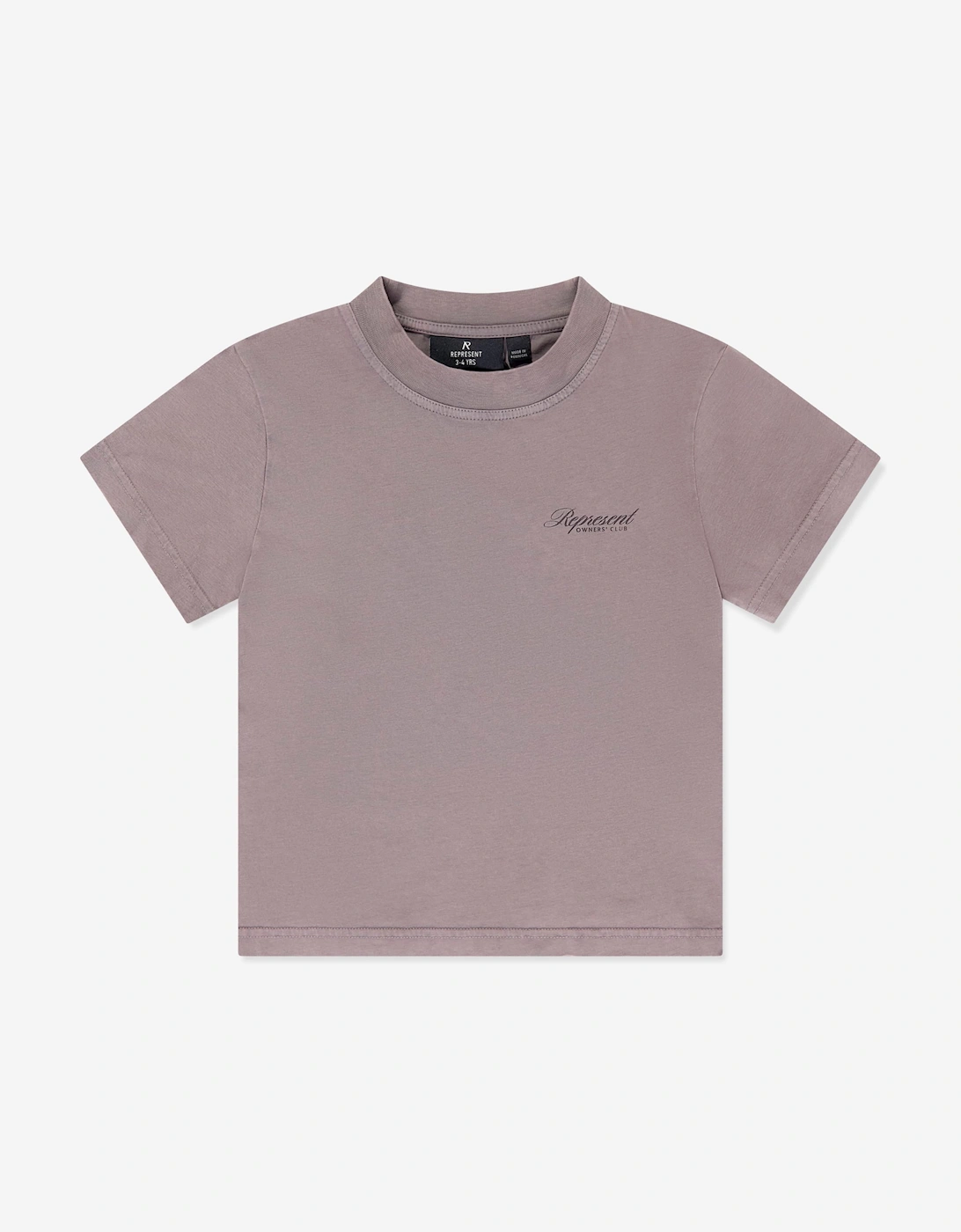 REPRESENT Kids Mini Owners Club Script T-Shirt in Brown